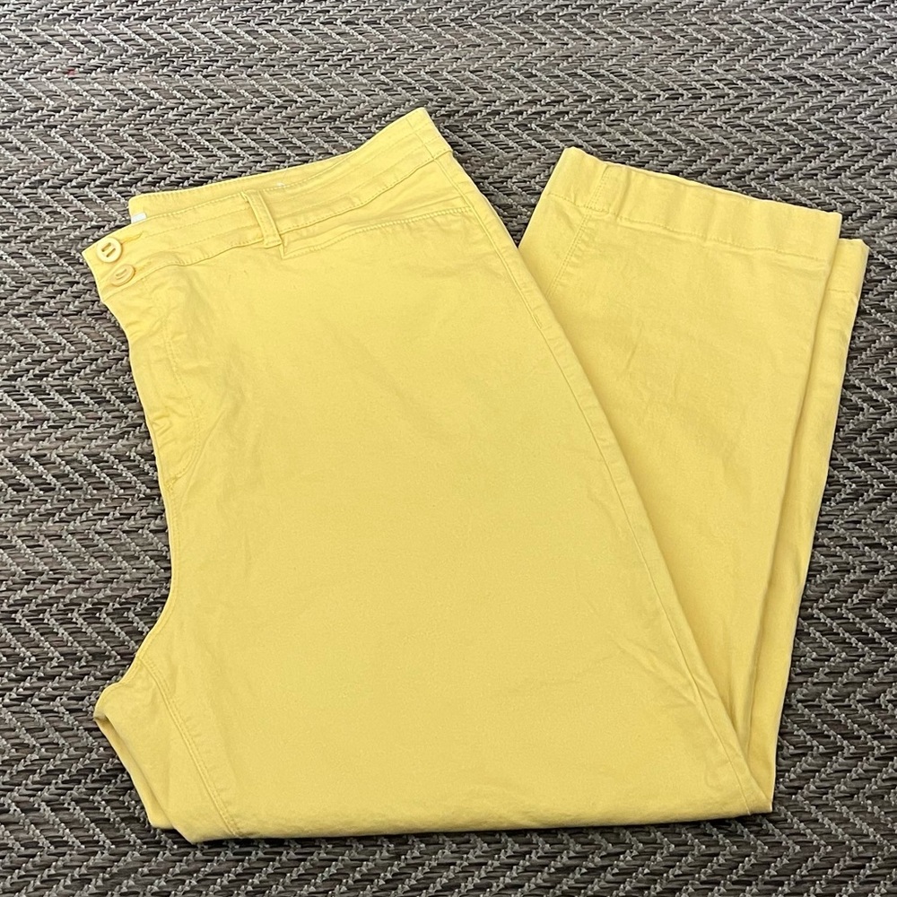 Loft high straight mustard jeans size 18 - Picture 3 of 9